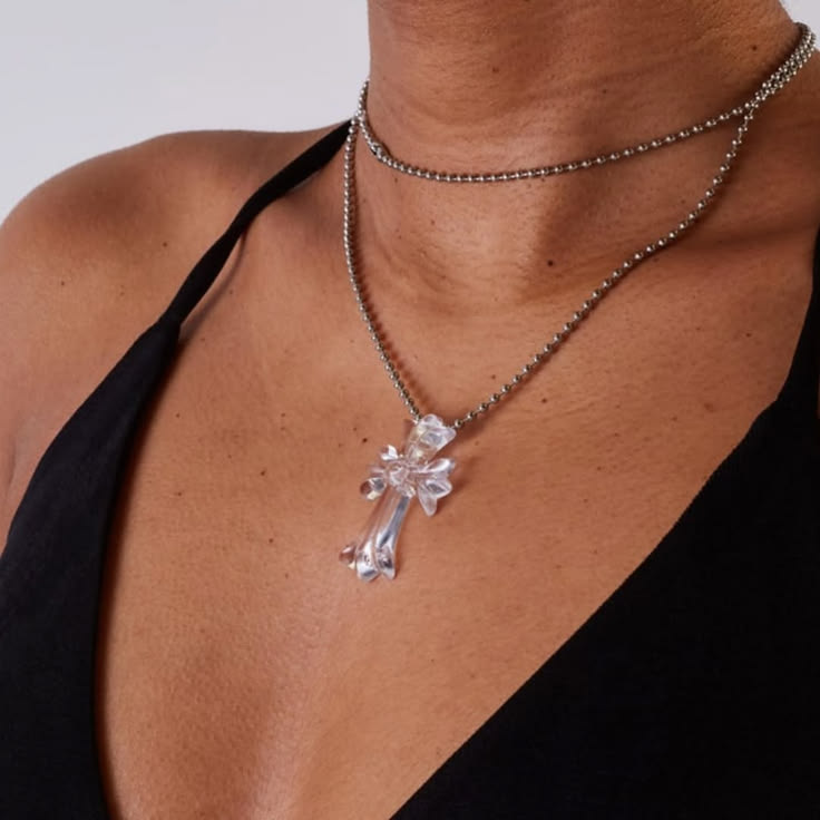 Rubber Cross Necklace